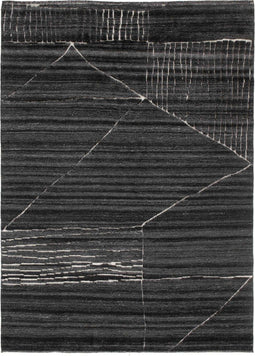 Landscape Fields Charcoal 1031 Vloerkleed - 140x200 - Rechthoek - Laagpolig Tapijt - Modern - Antraciet, Zwart