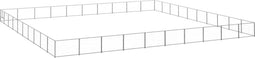 vidaXL - Hondenkennel - 100 - m² - staal - zilverkleurig