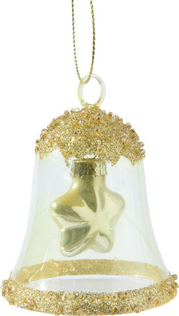 Klok glas l6.2b6.2h7.5 cm pistache kerst