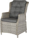 DARWIN ADJUSTABLE DINING CHAIR - RATTAN MIXED BROWN - ROYAL DARK GREY