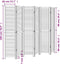 vidaXL - Kamerscherm - met - 6 - panelen - massief - paulowniahout - wit