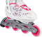 Nijdam White Wedge - Skeelers - Verstelbaar 29-32 - Wit