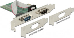 Delock 89555 - Seriële PCI-Express kaart - 2x 9-pins SUB-D (mannelijk) - Low Profile (2 stuks)