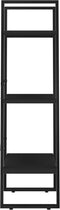 vidaXL - Opbergrek - 60x30x105 - cm - bewerkt - hout - zwart