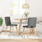 vidaXL - Eetkamerstoelen - 2 - st - stof - donkergrijs