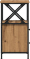vidaXL - Nachtkastjes - 2 - st - 34x35,5x70 - cm - bewerkt - hout - artisanaal - eiken