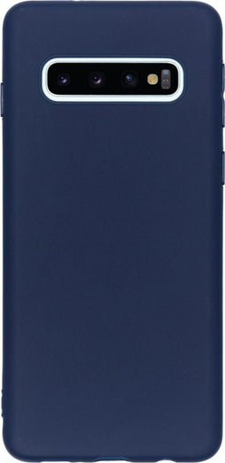 iMoshion Hoesje Geschikt voor Samsung Galaxy S10 Hoesje Siliconen - iMoshion Color Backcover - Donkerblauw