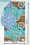 SooBluu - Sneldrogende handdoek XL reishanddoek strandlaken voor dames - Duurzaam gemaakt van gerecycled plastic rPET tot Microvezel Strandhanddoek - TURTLE - dun lichtgewicht en compact - 100x190