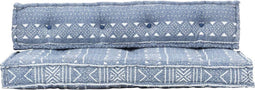 vidaXL - Bankkussen - pallet - stof - patchwork - indigo