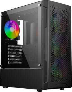 Gembird Fornax 400X - Midi Tower PC - ATX - 4x 2.5" en 2x 3.5" bays - Zwart