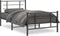 vidaXL - Bedframe - met - hoofd- - en - voeteneinde - metaal - zwart - 100x200 - cm