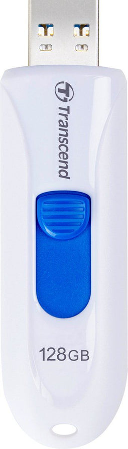 Transcend JetFlash 790 - USB-stick 32 GB - Uitschuifbaar - Wit Blauw