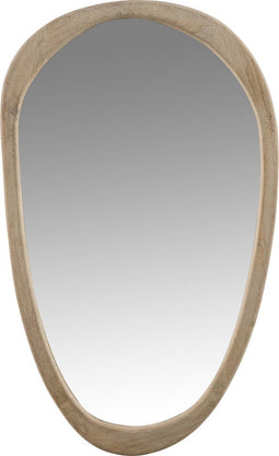 J-Line spiegel Onregelmatig - hout - naturel - large - 83 cm hoog