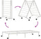 vidaXL - Bedframe - zonder - matras - opvouwbaar - 90x190 - cm - staal - wit