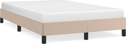 vidaXL - Bedframe - zonder - matras - 120x190 - cm - kunstleer - cappuccinokleurig