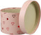 Geschenkdoos | Love Story | karton | 10cm | Ø14cm | roze | 1 stuks