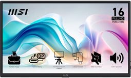 MSI PRO MP165 E6 - Portable Monitor - 15.6 inch Full HD - 2x USB-C - Ingebouwde luidsprekers