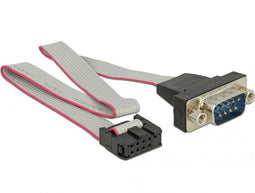 Delock 89900 - Seriële RS-232-kabel - 25 cm - Grijs