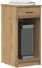 vidaXL - Computertorenstandaard - met - lade - 35x45x77 - cm - artisanaal - eiken