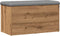 vidaXL - Opbergbankje - 82x42x45 - cm - bewerkt - hout - artisanaal - eikenkleur