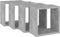 vidaXL - Wandschappen - kubus - 4 - st - 26x15x26 - cm - betongrijs