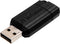 Verbatim PinStripe 32GB - USB-stick - USB 2.0 met schuifmechanisme - Zwart