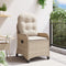 vidaXL - Ligbed - met - Kussen - Beige - Poly - Rattan