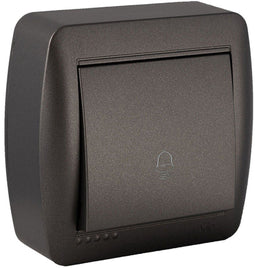 Deurbelknop Solera Mural 7,4 x 7,2 x 2,8 cm 250 V 10 A Grafiet