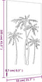 vidaXL - Wanddecoratie - tuin - palmboomontwerp - 105x55 - cm - cortenstaal