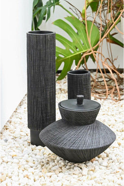 Vaas Home ESPRIT Zwart Hars Koloniaal 12 x 12 x 47,5 cm