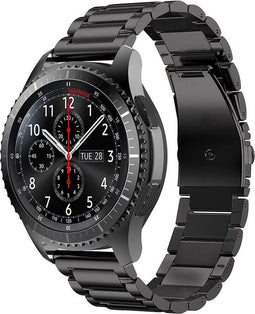 imoshion Bandje met Horlogeband inkorter - Geschikt voor Samsung Gear S3 Frontier, Samsung Gear S3 Classic, Samsung Galaxy Watch (46mm) - imoshion Stalen bandje - Zwart