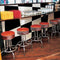 Bel Air Retro Barkruk BS-27 Footring Rood