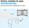 BRASQ Inklapbare Vouwtafel - Campingtafel - 120x60x74cm - Weerbestendig - Wit