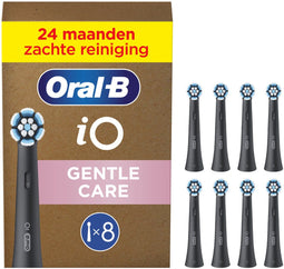 Oral-B iO Gentle Care - Ronde opzetborstels - 4000 zachte borstelharen - Zwart (8 stuks)
