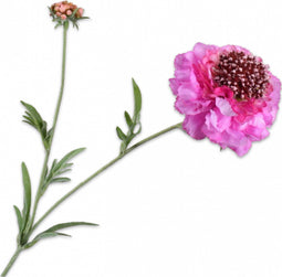 Silk-ka Kunstbloemen Zijden Bloemen Scabiosa Lila Paars Roze 149121