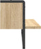 vidaXL - Wandschap - met - stang - 65x25x30 - cm - sonoma - eikenkleurig