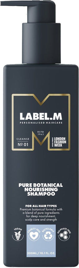 Label.M Pure Botanical Natural Nourishing Shampoo - 300 ml- Normale shampoo - Voor Alle haartypes -