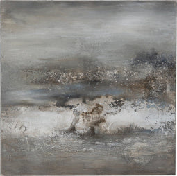 J-Line Schilderij Abstract Canvas/Hout Grijs/Blauw