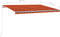 vidaXL - Luifel - automatisch - met - LED - en - windsensor - 4,5x3,5 - m - oranje - bruin