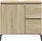 vidaXL - Badkamerkast - 65x33x60 - cm - bewerkt - hout - sonoma - eikenkleurig