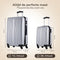 Slazenger Kofferset 2 Delig - Handbagage Trolley en Ruimbagage Koffer (S + M/L) - Hardcase met 360° Wielen en Cijferslot - Zilver