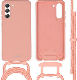 iMoshion Hoesje Geschikt voor Samsung Galaxy S21 FE Hoesje Met Koord - iMoshion Color Backcover met afneembaar koord - oranje
