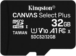 Kingston Canvas Select Plus - microSDHC 32GB - incl. SD-adapter - Leessnelheid 10 MB/s (1 stuk)
