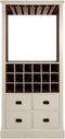 HSM Collection - Wijnkast - 84x40x177 -Wit/naturel - Mix hout