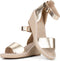 POSH by Poelman DADU - Dames Sandalen - Gespsluiting - Goud - Maat 41