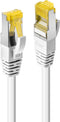 LINDY 47329 RJ45 Netwerkkabel, patchkabel CAT 6a (losse kabel CAT 7) S/FTP 15.00 m Wit Snagless 1 stuk(s)