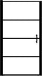vidaXL - Douchedeur - halfmat - 91x195 - cm - gehard - glas - zwart