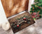 Koopman kerstdeurmat met geluidssensor - 34 x 24,5 cm