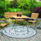 Tuintapijt - Rond - Zwart/Grijs - 180 x 180 cm