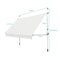 Coast Telescopische Zonluifel - Uitschuifbaar - 300 x 120 cm - Verstelbare Hoogte 190-300 cm - Beige